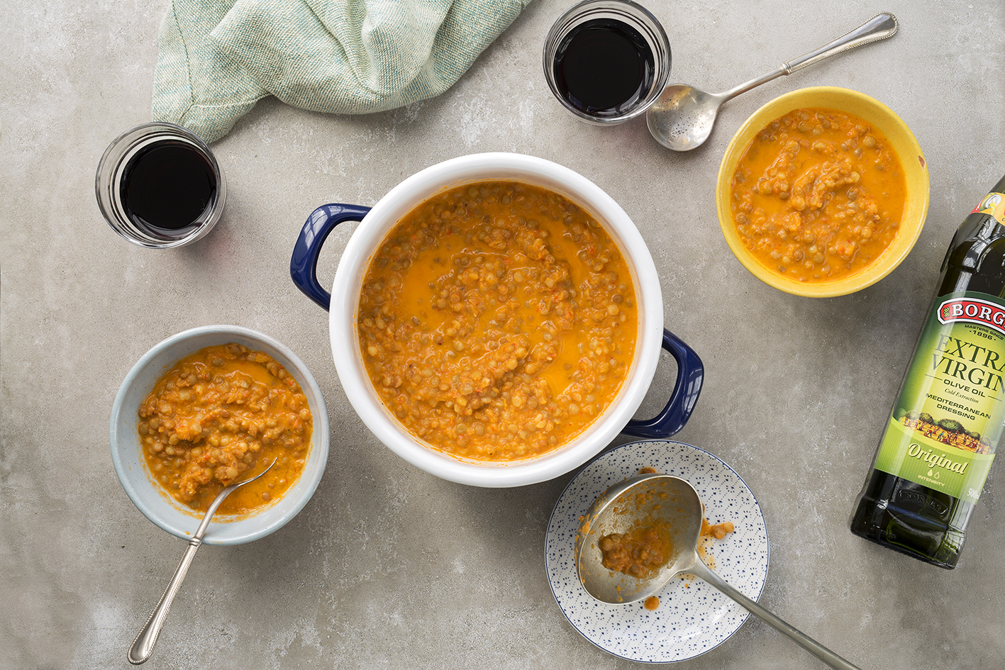 Lentils with vegetables in three steps - Borges