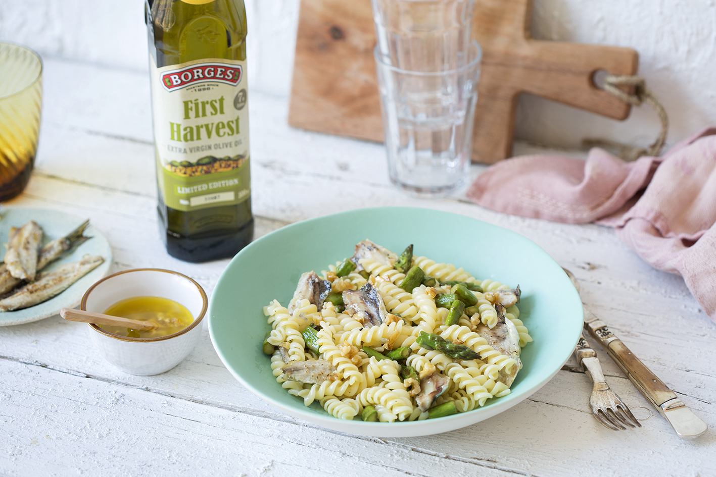 Pasta salad with sardines and intense olive oil vinaigrette - Borges