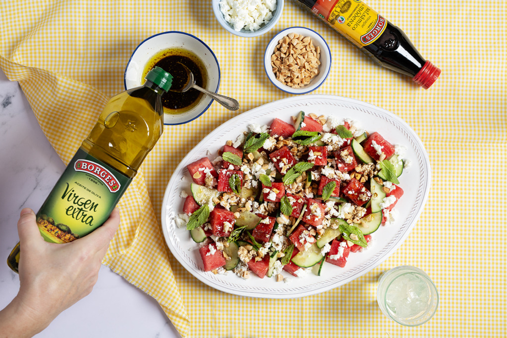 Ensalada de sandía y pepino