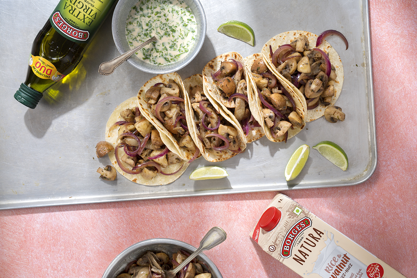 Easy mushroom tacos - Borges India