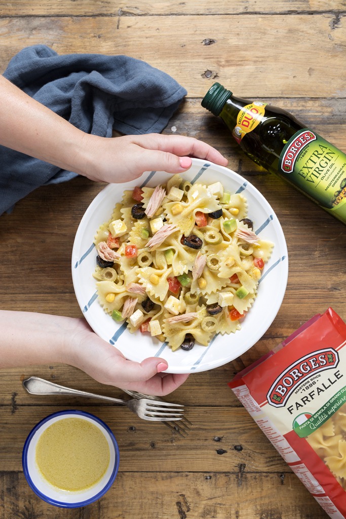 Tasty and nutritious pasta salad in a flash
