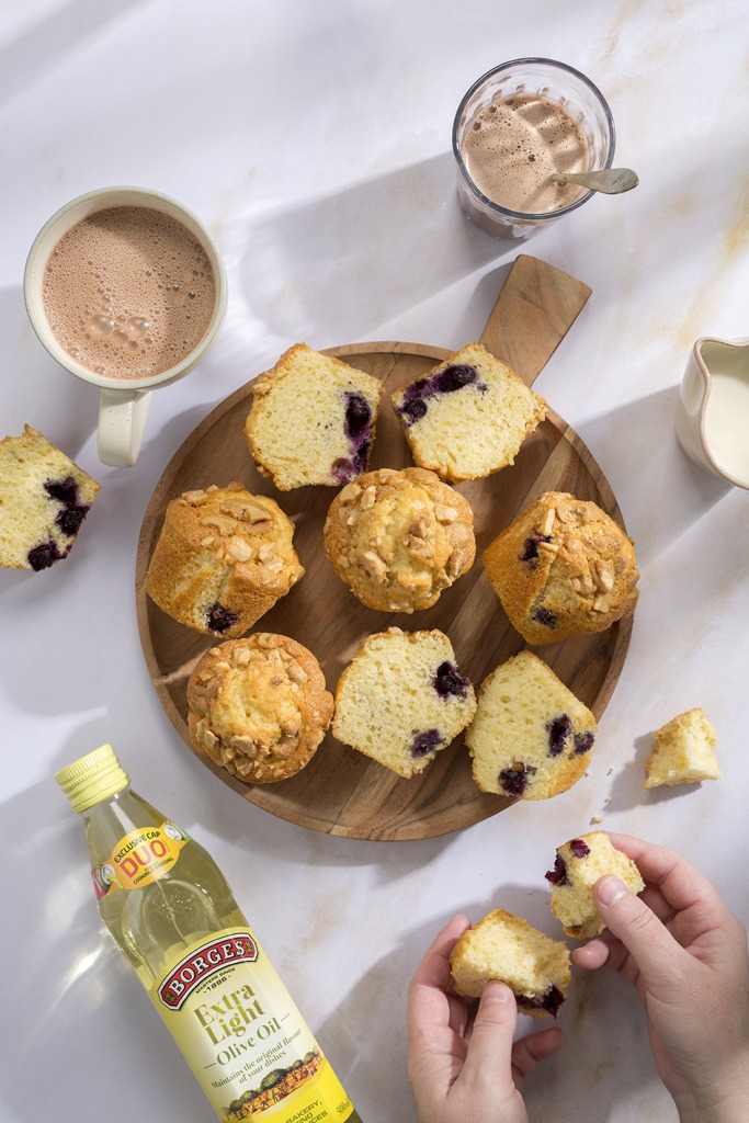 ‘Muffins’ de arándanos y anacardos