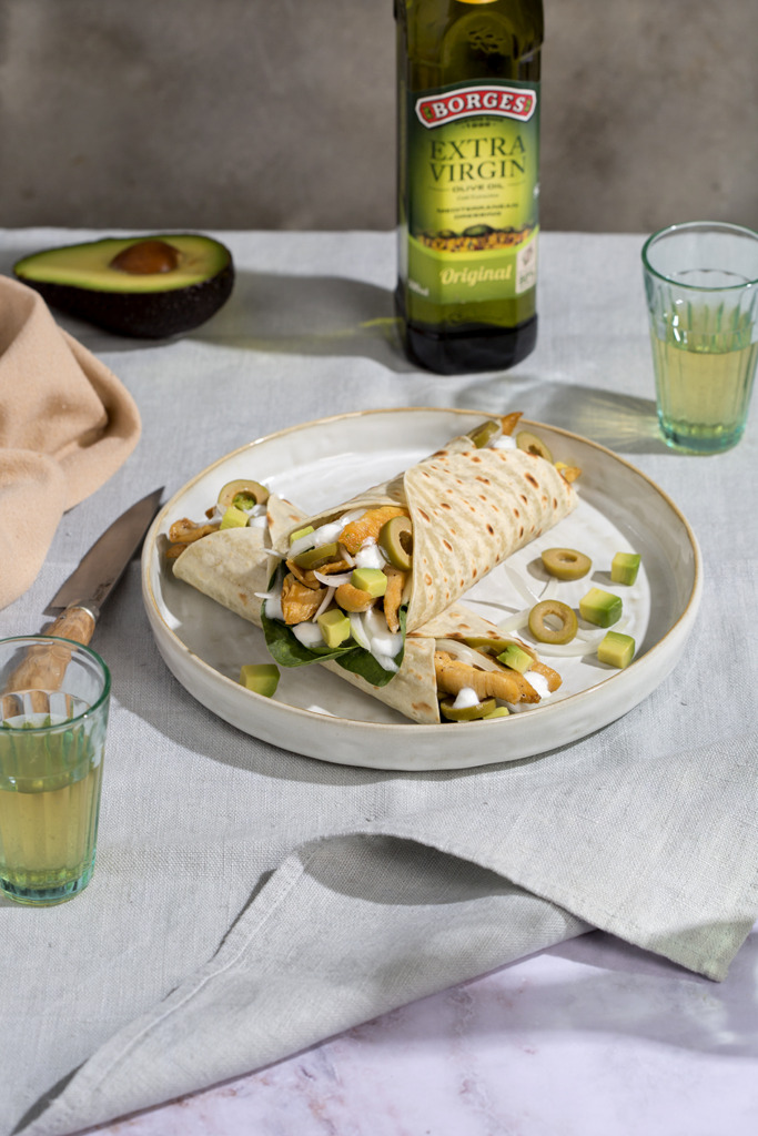 wrap a flaša olivoveho oleju