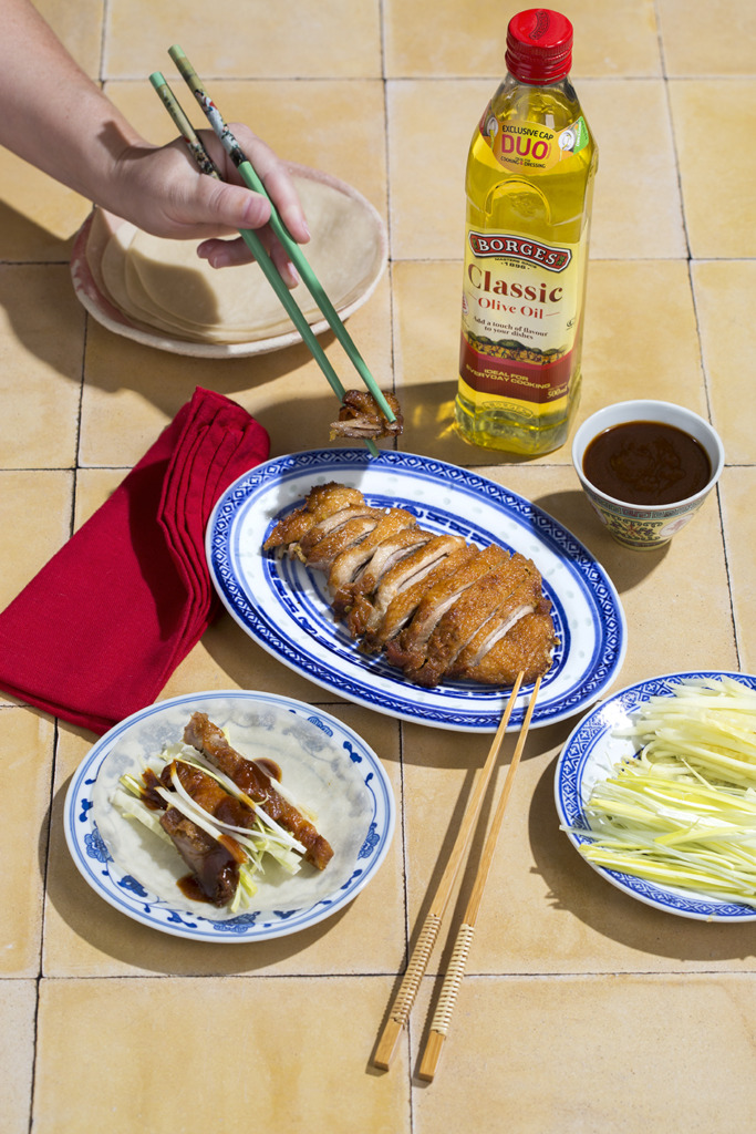 pekingská kačka s čínskymi plackami