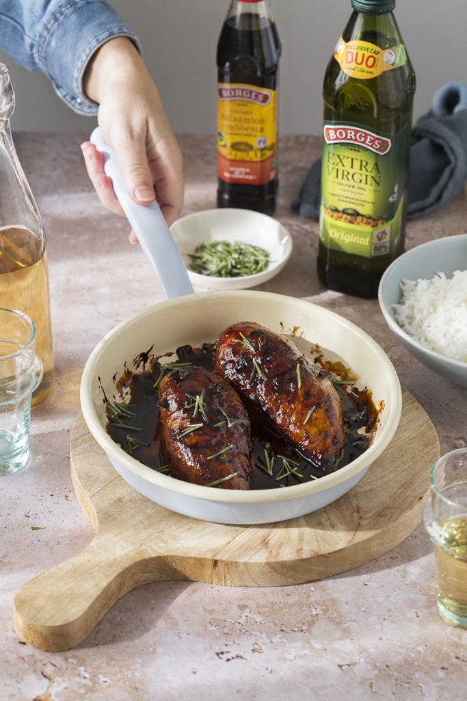 Glazed Chicken with Balsamic Vinegar and Honey