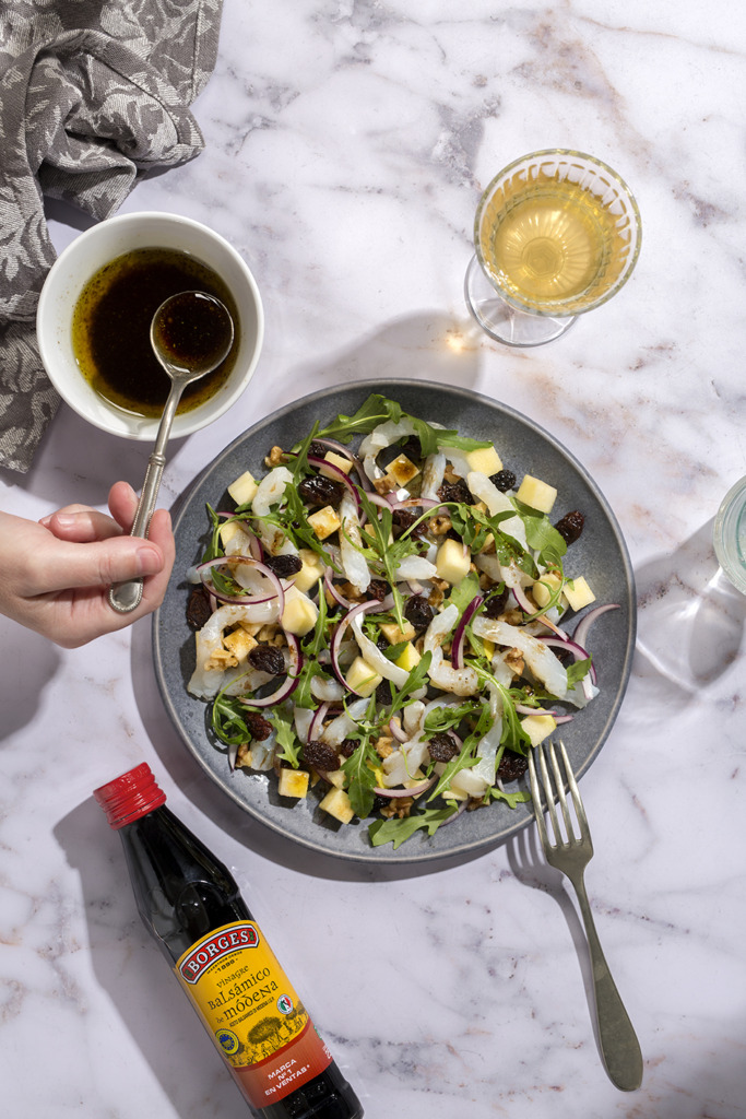 Šalát zo solenej tresky s vinaigrette