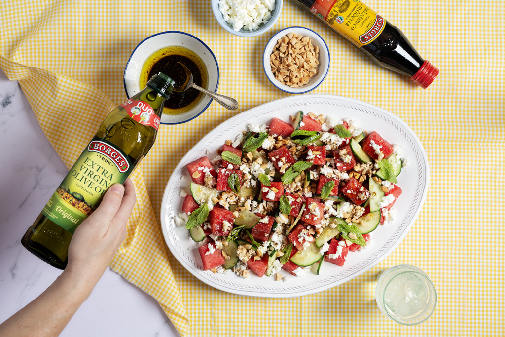 Ensalada de sandía y pepino