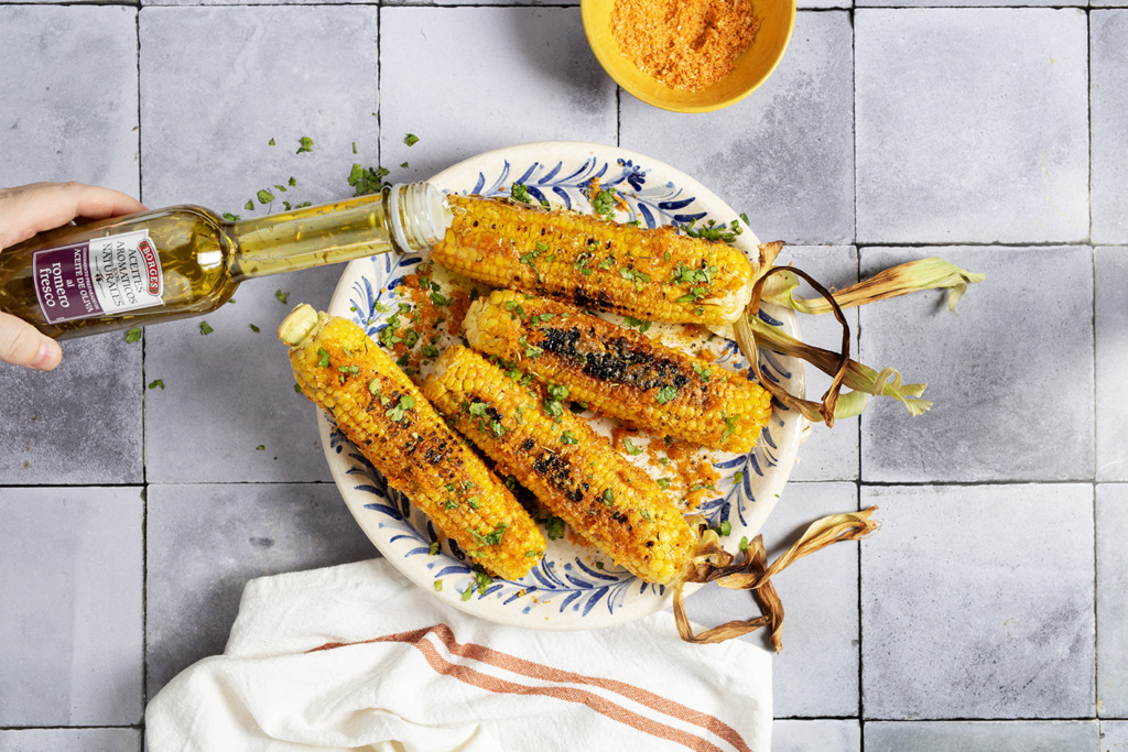 Grilled Corn on the Cob with Rosemary Infused Olive Oil