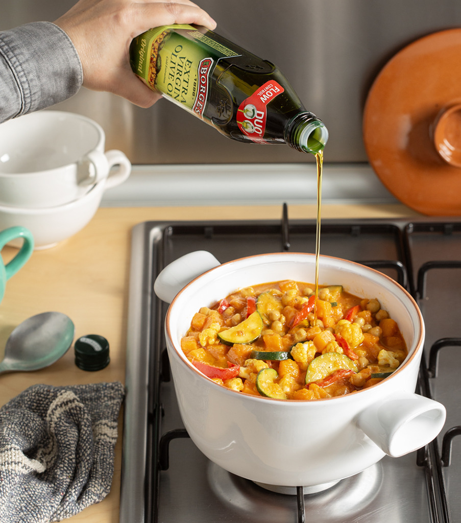 Estofado veggie con especias y verduras asadas