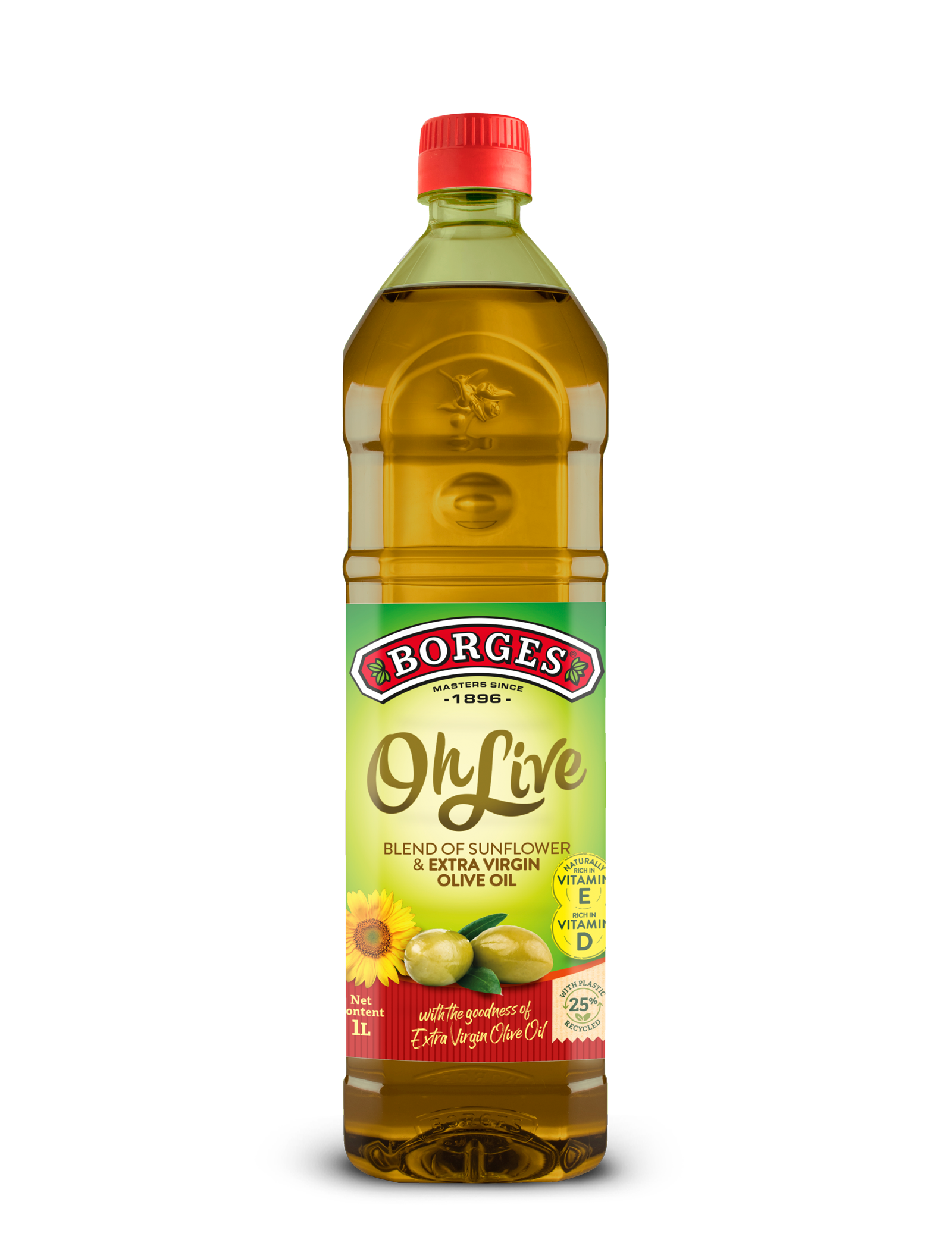 Borges oh live sunflower and extra virgin olive oil