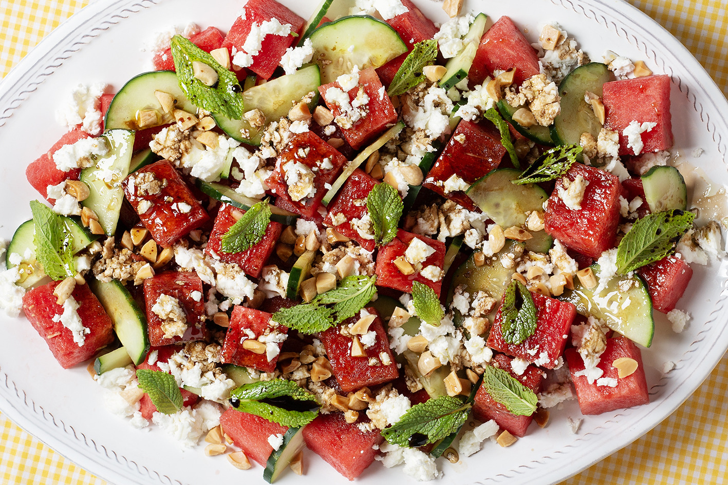 Watermelon and Cucumber Salad