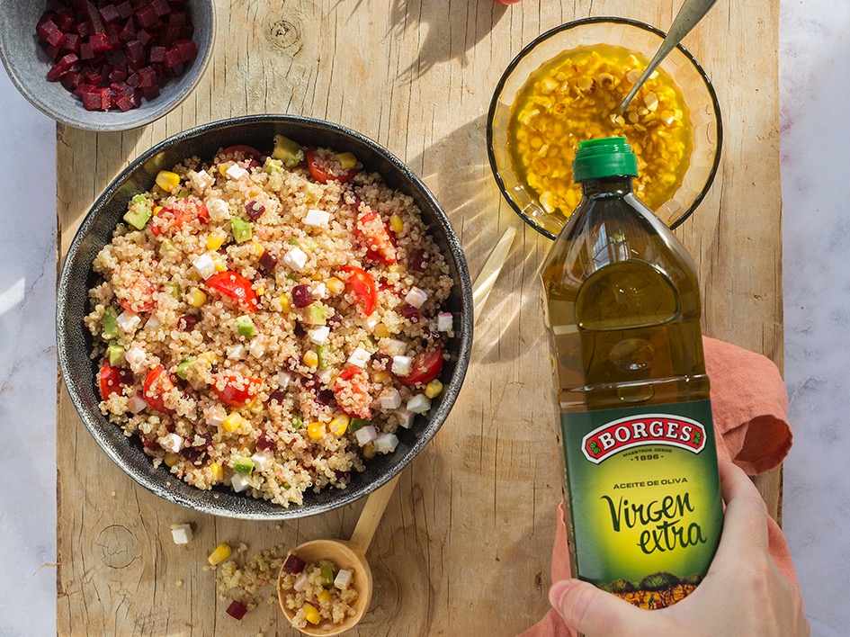 Ensalada De Quinoa Con Vinagreta De Frutos Secos Borges 