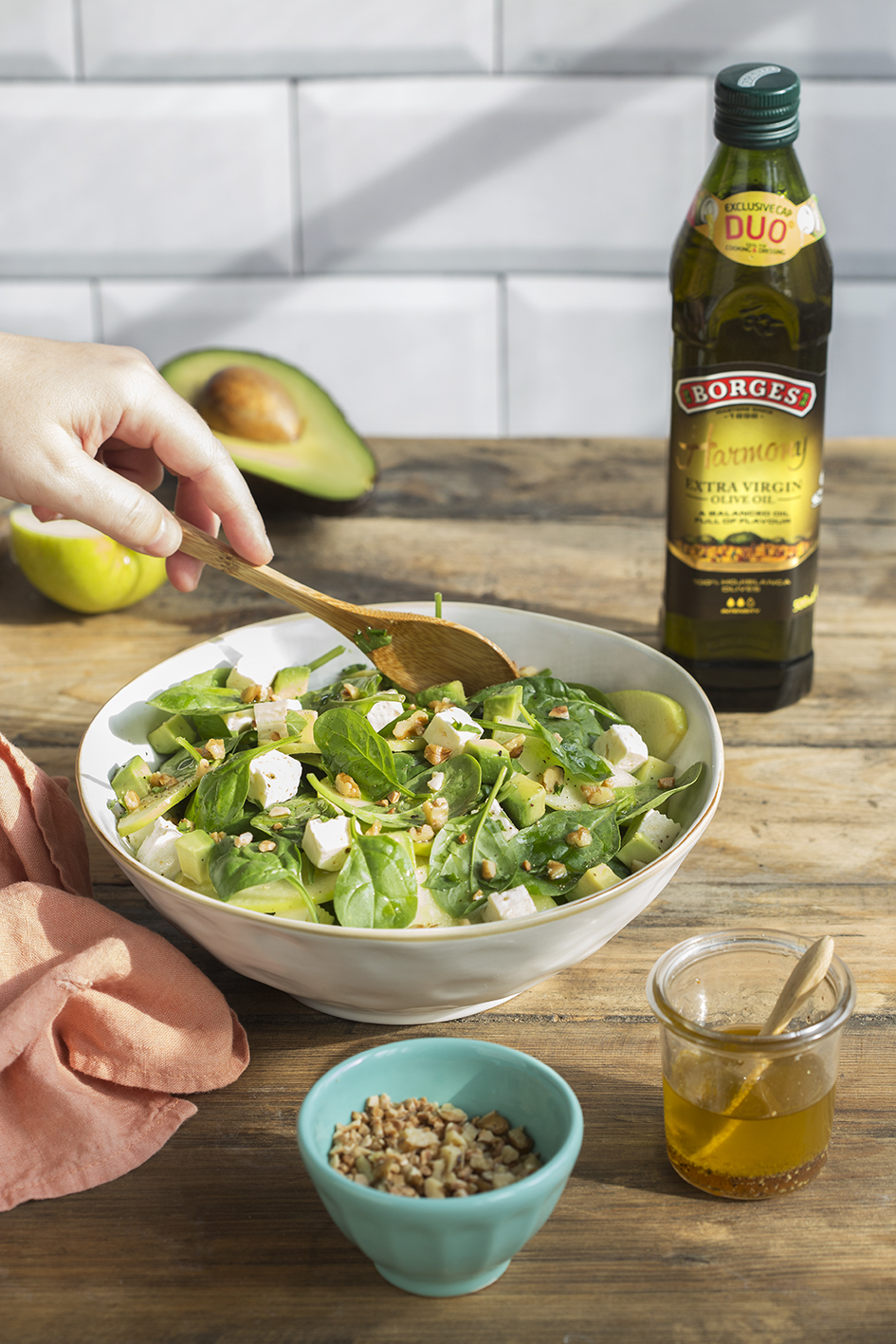 Ensalada de espinacas y aguacate - Borges