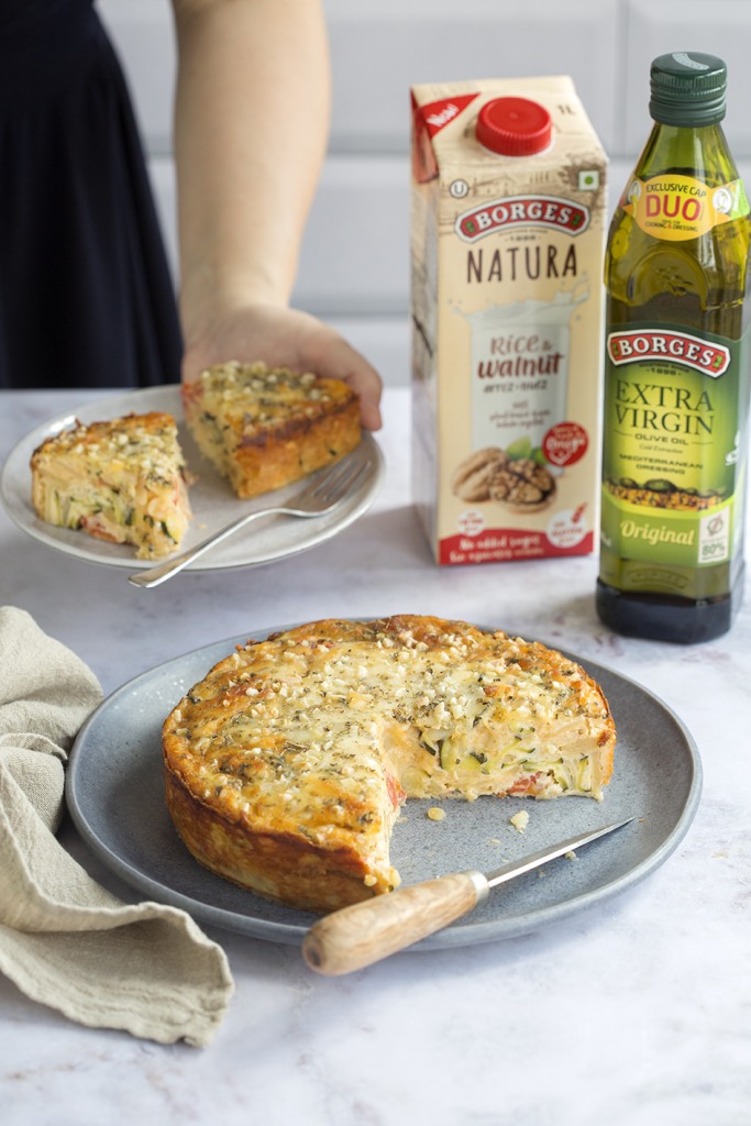 Potato, zucchini and tomato pie