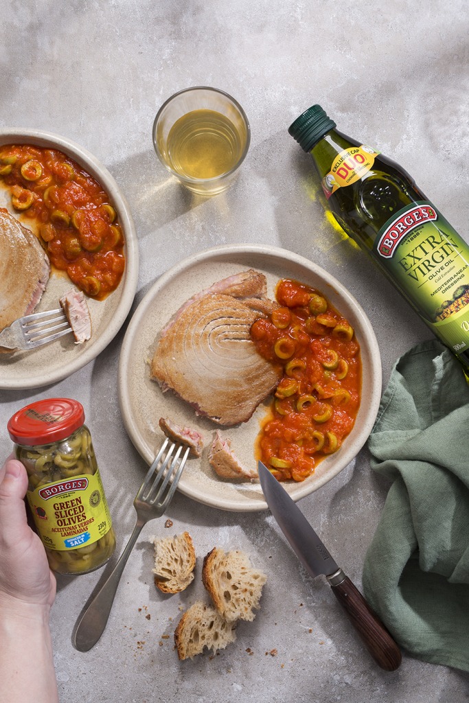 Tuna with olives and parsley a Mediterranean delight