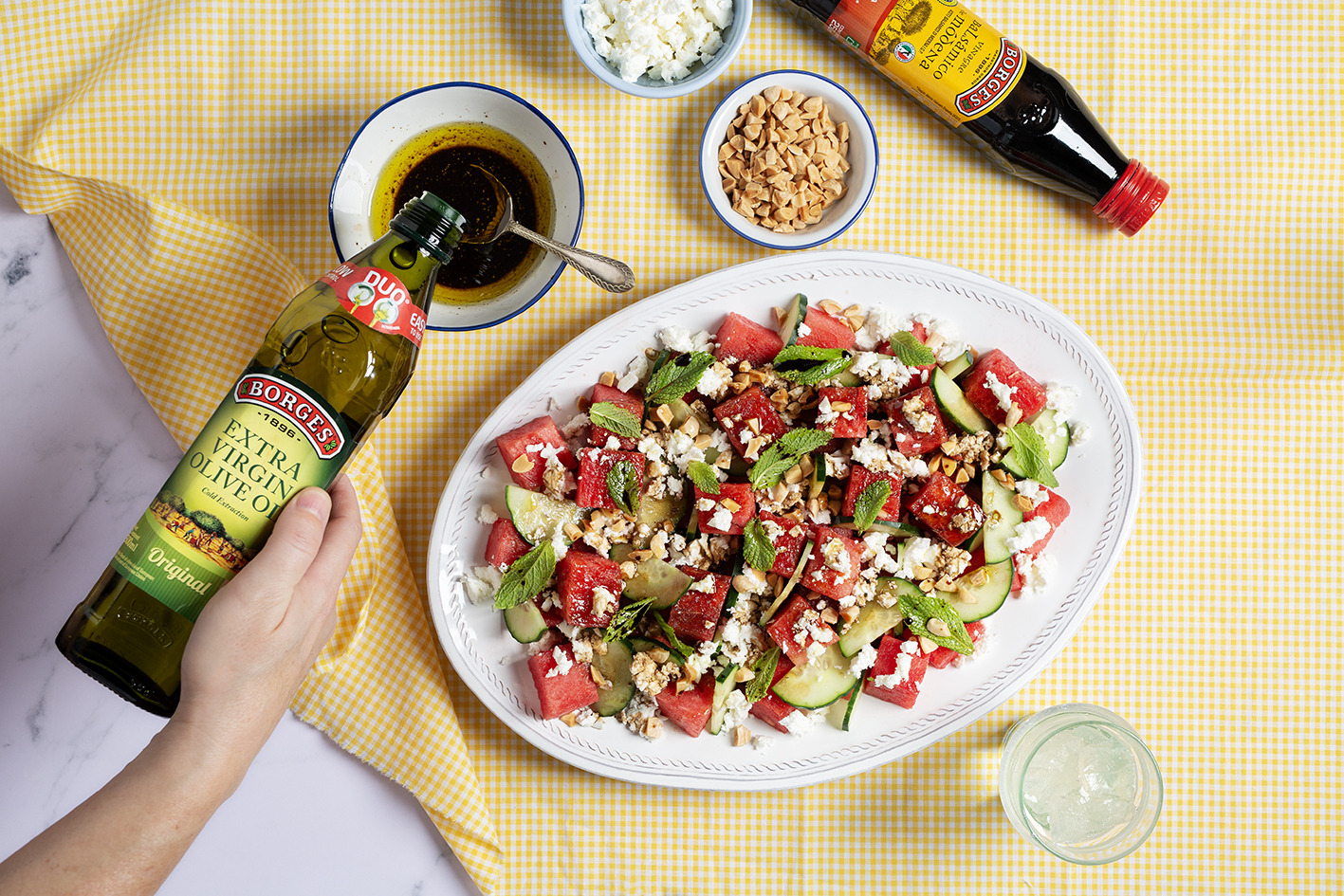 Watermelon and Cucumber Salad
